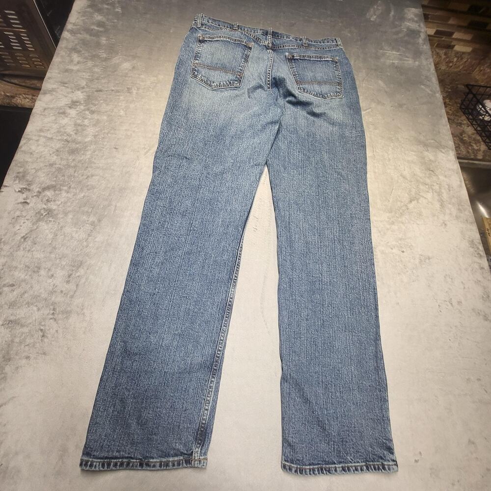 Arizona Jean Co Jeans Mens 38x34 Blue Relaxed Straight Stretch Denim Medium Wash - Picture 8 of 9